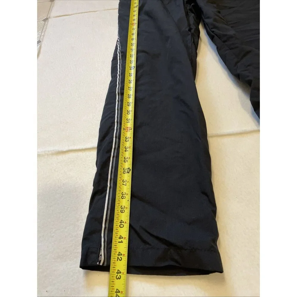 VTG Reebok Track Pants Lined Windbreaker Mens Size XL Black‎ Drawstring Zip Y2K
